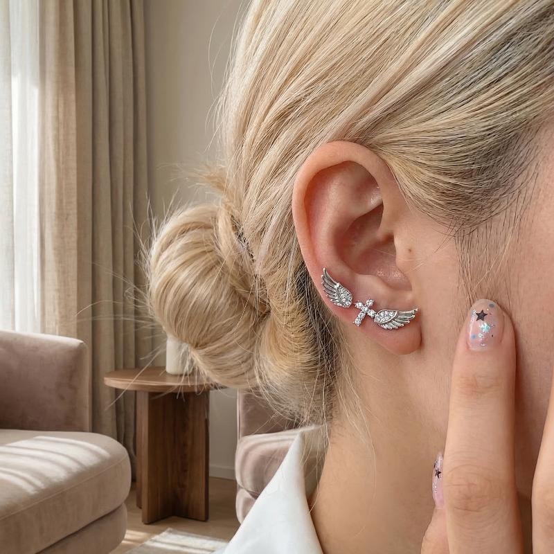 Melek Kanatları Çapraz Küpeler - Luxury Lifestyle Jewelry incelemesi ve fiyatı