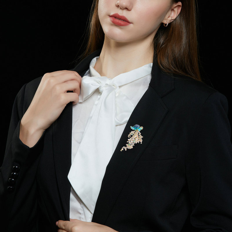 Deniz yaşamı desenli zirkon de - Luxury Lifestyle Jewelry incelemesi ve fiyatı